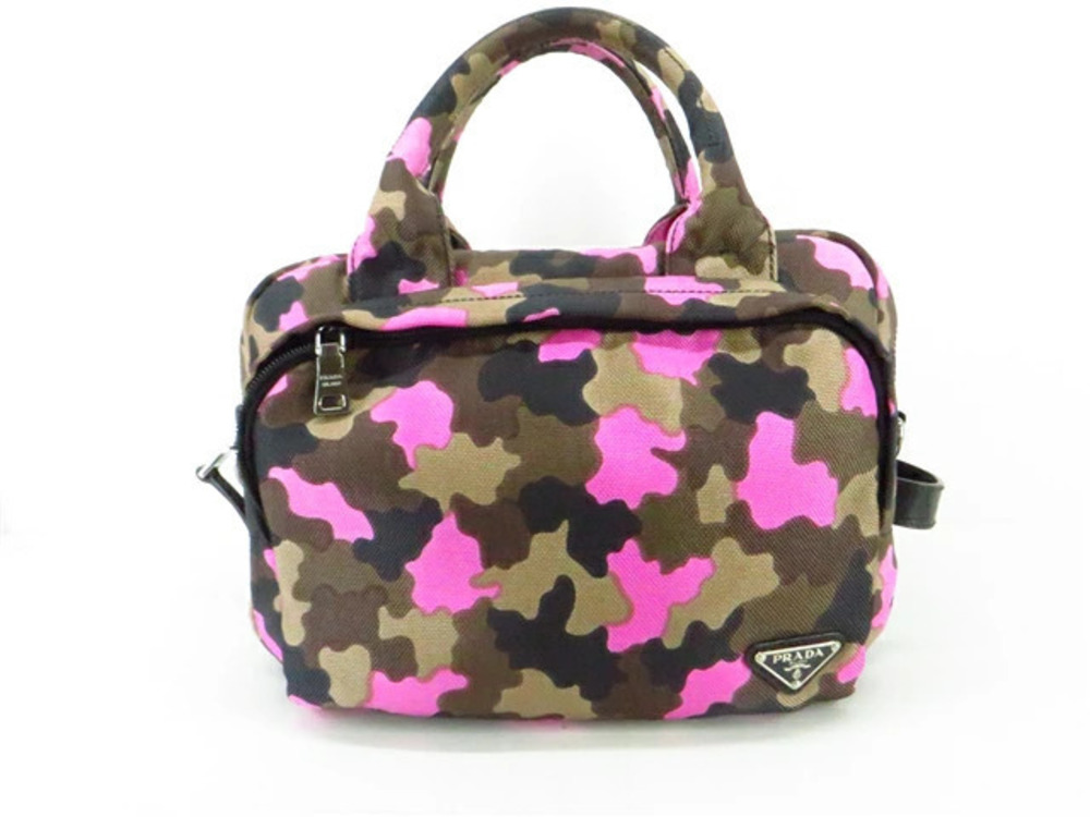 Prada Bag Shoulder Boston Canvas Camouflage